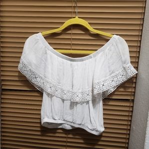 White off the shoulder top.